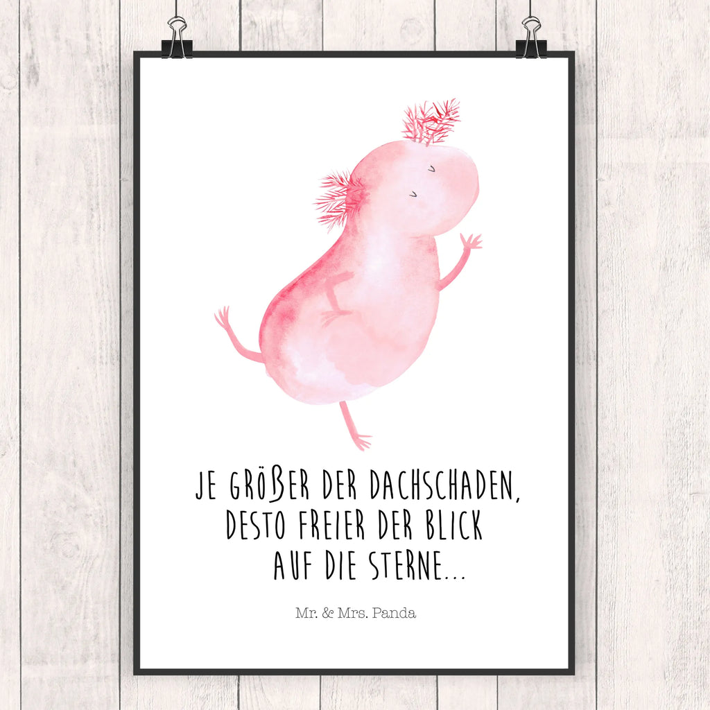 Poster Axolotl Tanzen Bild, Poster, kunstdruck poster, Wanddekoration, Deko Bild, drucke, Wandbild, kunst für die wand, Kunstdruck, wanddruck, kunstposter, Wandschmuck, Posterdruck, wanddeko, Plakat, grafikposter, Mr. & Mrs. Panda Poster, Wandposter, Wanddeko Bild, Designposter, wandkunst, Bild für Wand, Molch, Axolotl, Schwanzlurch, Axolot, Freundin, Lurch, Sterne, Dachschaden, Lurche, Verrückt, Beste Freundin