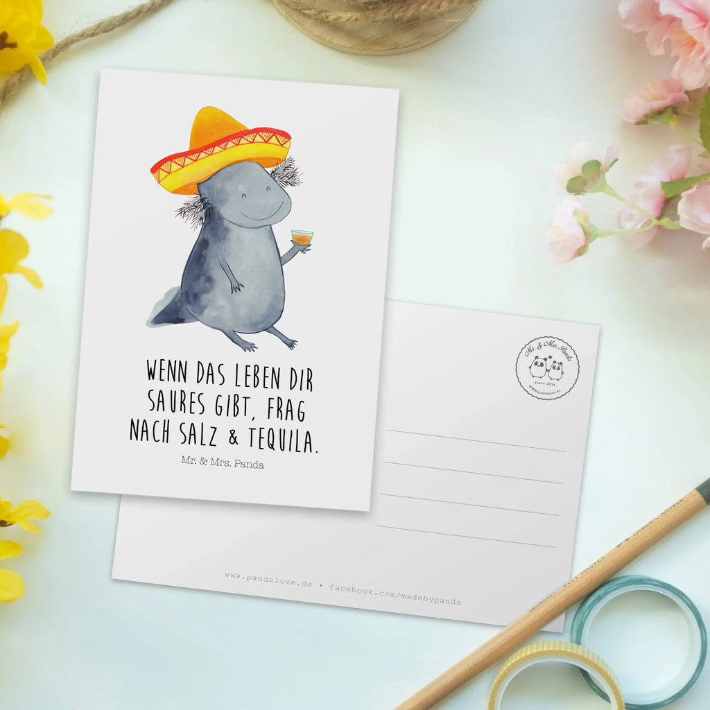 Postkarte Axolotl Tequila Ansichtskarten, Karte, Geburtstagskarte, Grußkarte, Einladungskarte, Einladung Geburtstag, Dankeskarte, Geschenkkarte, Einladungskarten Geburtstag, Einladung, Postkarte, Ansichtskarte, Axolotl, Molch, Lurche, Mexico, Spruch, Sombrero, Schwanzlurch, Axolot, Lurch, Mexiko, Feuerdrache, Zitrone, Tequila, Motivation, Feuersalamander