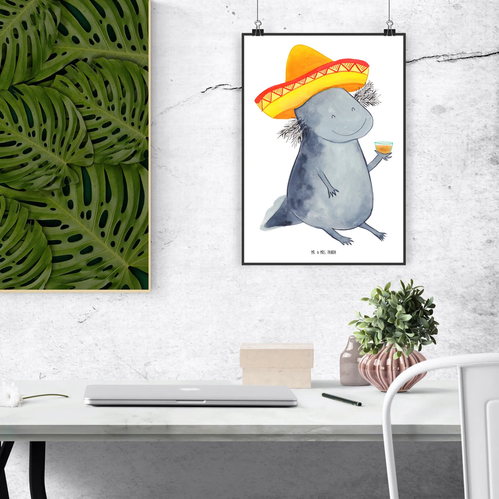 Poster axolotl tequila Mr. & Mrs. Panda Poster, Wandbild, Poster, Wanddekoration, kunst für die wand, Kunstdruck, grafikposter, Designposter, drucke, Wanddeko Bild, Deko Bild, kunstdruck poster, Bild für Wand, Posterdruck, kunstposter, Wandschmuck, Bild, Plakat, wandkunst, Wandposter, wanddeko, wanddruck, Molch, Axolotl, Feuersalamander, Motivation, Spruch, Mexiko, Lurch, Schwanzlurch, Lurche, Zitrone, Feuerdrache, Tequila, Mexico, Axolot, Sombrero