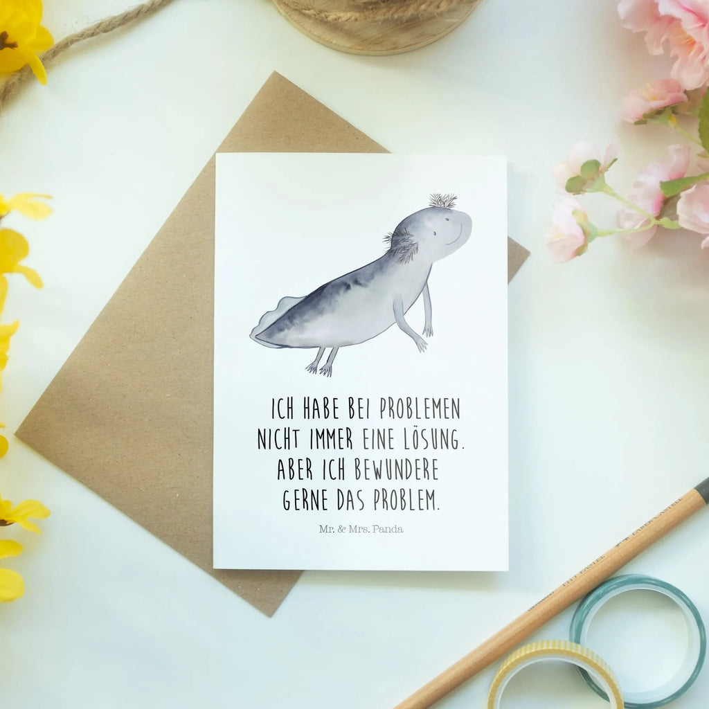 Kartka okolicznościowa ajolotl pływanie Axolotl, Molch