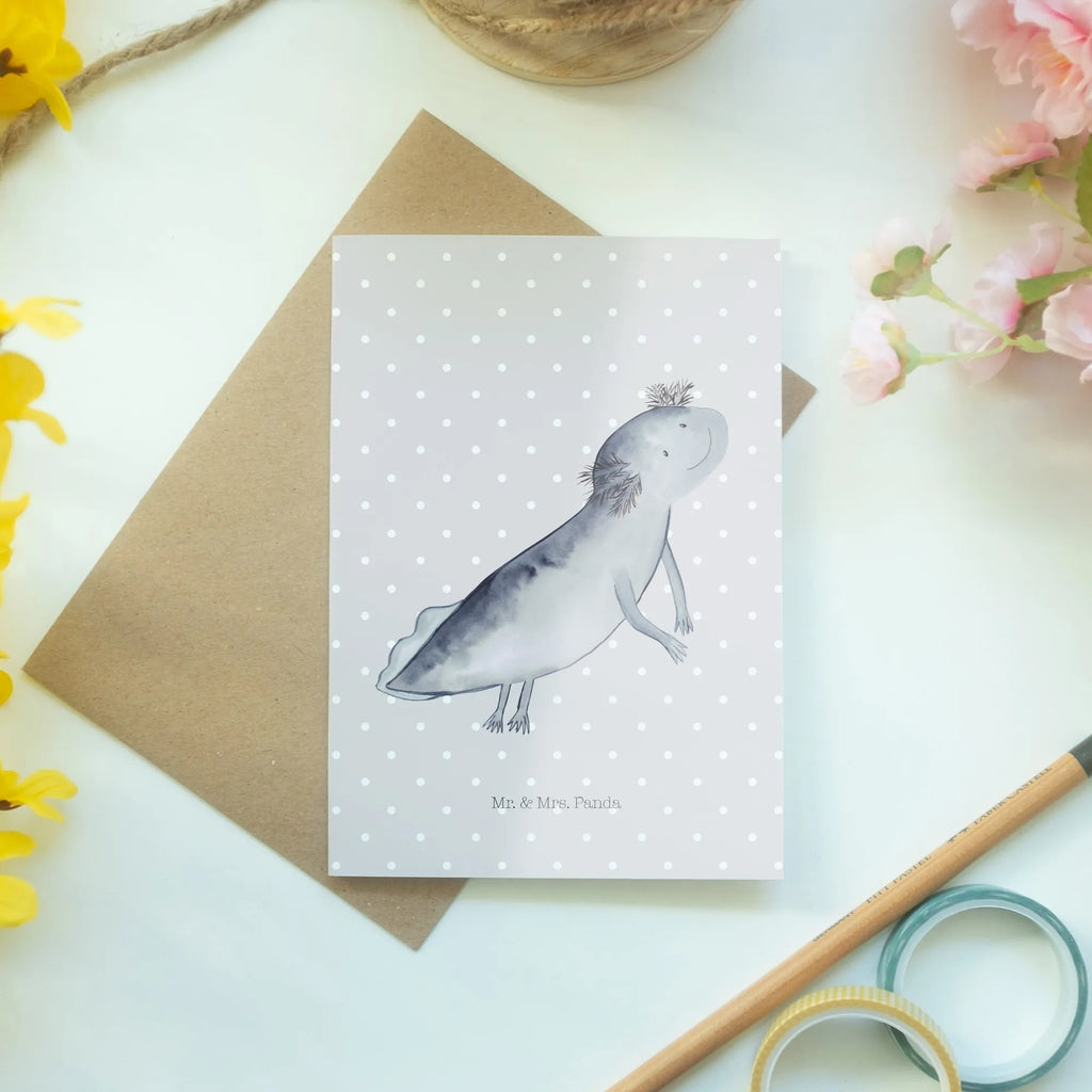 Kartka okolicznościowa ajolotl pływanie Axolotl, Molch