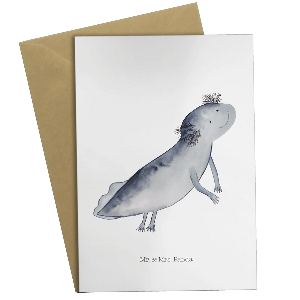 Kartka okolicznościowa ajolotl pływanie Axolotl, Molch