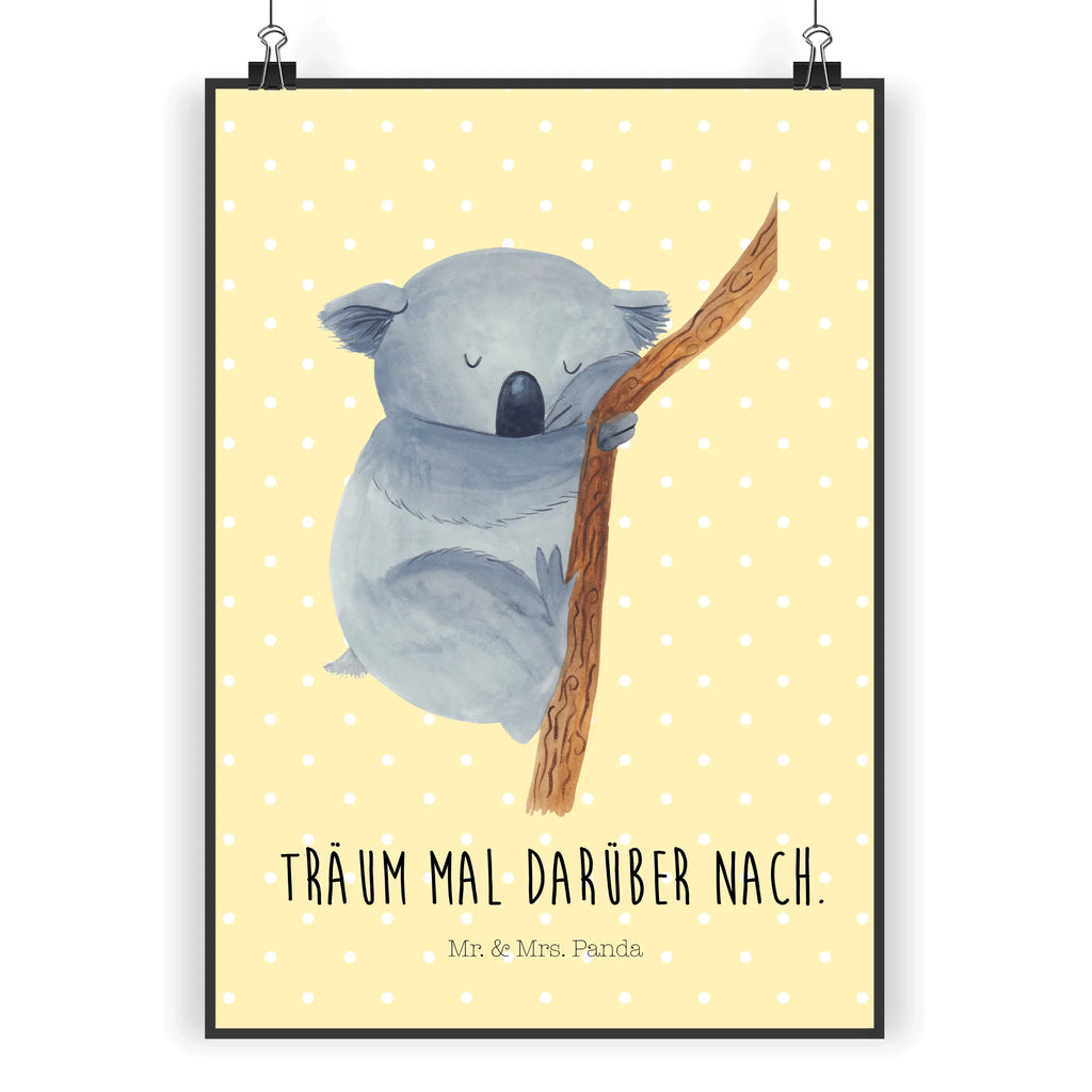 Poster koala Posterdruck, Bild, Poster, Wanddeko Bild, kunst für die wand, Wanddekoration, Wandposter, grafikposter, Kunstdruck, Plakat, drucke, wandkunst, Deko Bild, Bild für Wand, Wandschmuck, wanddeko, Mr. & Mrs. Panda Poster, Designposter, wanddruck, Wandbild, kunstposter, kunstdruck poster, Gute Laune, Tiermotive, Tiere, Lustige Sprüche, schlafen, Traumland, Koala, Schlafzimmer, Bär, Träumen, Traum, Koalabär