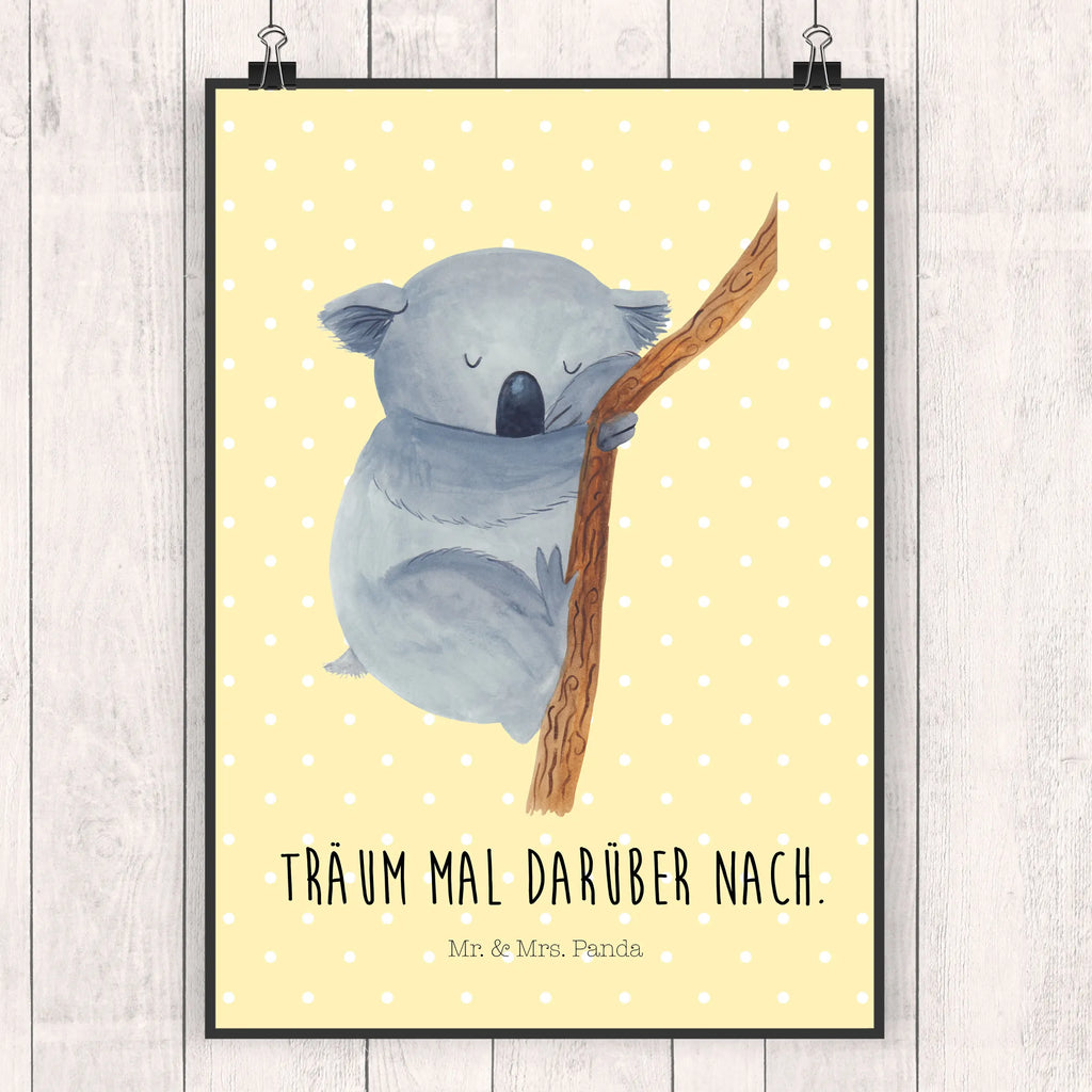Poster koala Posterdruck, Bild, Poster, Wanddeko Bild, kunst für die wand, Wanddekoration, Wandposter, grafikposter, Kunstdruck, Plakat, drucke, wandkunst, Deko Bild, Bild für Wand, Wandschmuck, wanddeko, Mr. & Mrs. Panda Poster, Designposter, wanddruck, Wandbild, kunstposter, kunstdruck poster, Gute Laune, Tiermotive, Tiere, Lustige Sprüche, schlafen, Traumland, Koala, Schlafzimmer, Bär, Träumen, Traum, Koalabär
