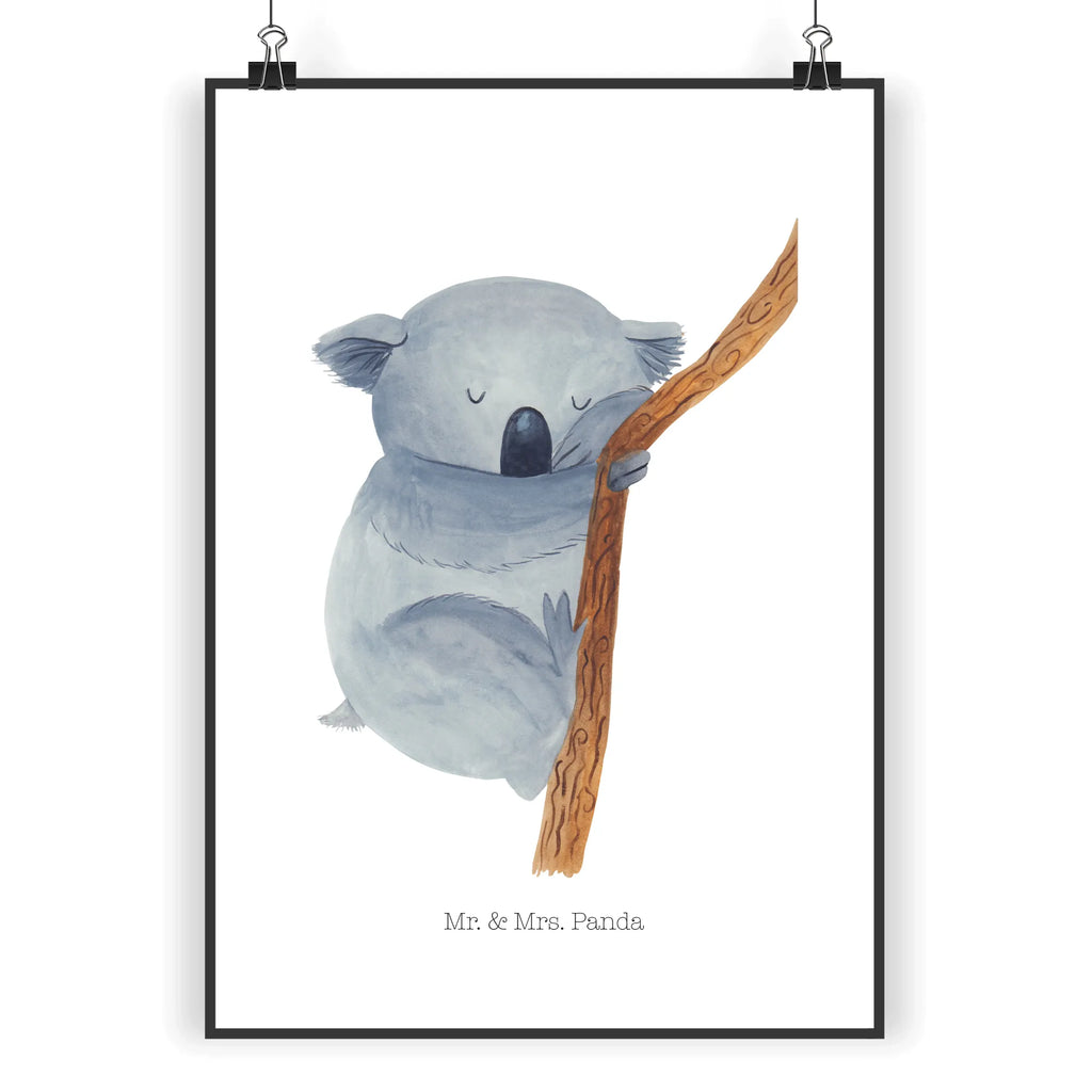 Poster koala Posterdruck, Bild, Poster, Wanddeko Bild, kunst für die wand, Wanddekoration, Wandposter, grafikposter, Kunstdruck, Plakat, drucke, wandkunst, Deko Bild, Bild für Wand, Wandschmuck, wanddeko, Mr. & Mrs. Panda Poster, Designposter, wanddruck, Wandbild, kunstposter, kunstdruck poster, Gute Laune, Tiermotive, Tiere, Lustige Sprüche, schlafen, Traumland, Koala, Schlafzimmer, Bär, Träumen, Traum, Koalabär