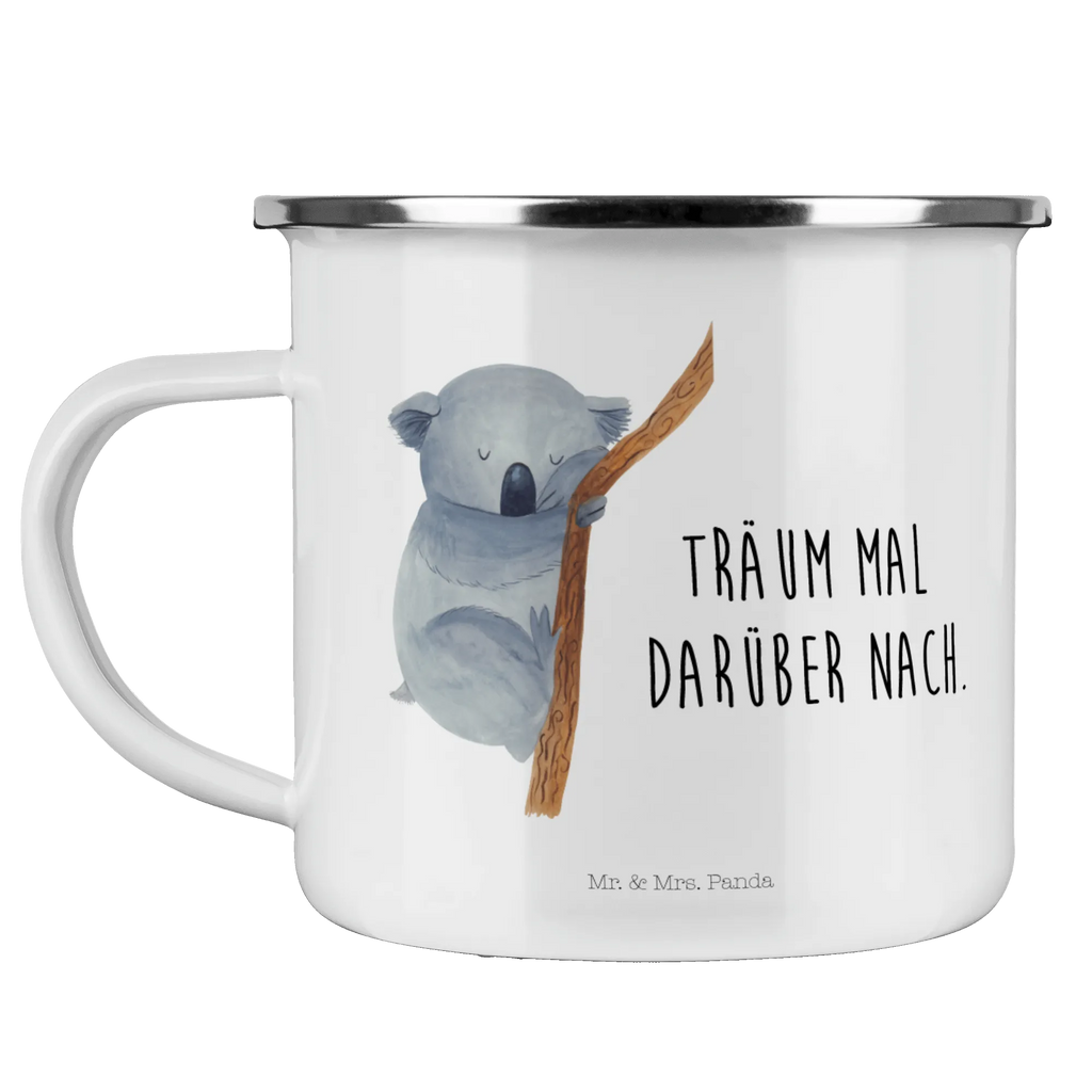 Kempingowy kubek emaliowany Koala metallbecher, blechbecher, Metalltasse, Teetasse, Emailletasse, wandertasse, Kaffeetasse, Campingtasse, Kaffeebecher, Trinkbecher, wanderbecher, Blechtasse, becher emaille, emaillebecher, Tasse, Becher, Reisebecher, Campingbecher, Pott, Emaille Becher, Emaille Tasse, Tasse Emaille, Teebecher, reisetasse, Tiere, Tiermotive, Gute Laune, Lustige Sprüche, Traum, Schlafzimmer, Koalabär, Traumland, Träumen, Koala, Bär, schlafen