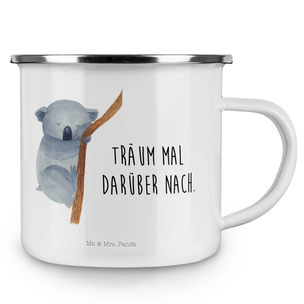 Kempingowy kubek emaliowany Koala metallbecher, blechbecher, Metalltasse, Teetasse, Emailletasse, wandertasse, Kaffeetasse, Campingtasse, Kaffeebecher, Trinkbecher, wanderbecher, Blechtasse, becher emaille, emaillebecher, Tasse, Becher, Reisebecher, Campingbecher, Pott, Emaille Becher, Emaille Tasse, Tasse Emaille, Teebecher, reisetasse, Tiere, Tiermotive, Gute Laune, Lustige Sprüche, Traum, Schlafzimmer, Koalabär, Traumland, Träumen, Koala, Bär, schlafen