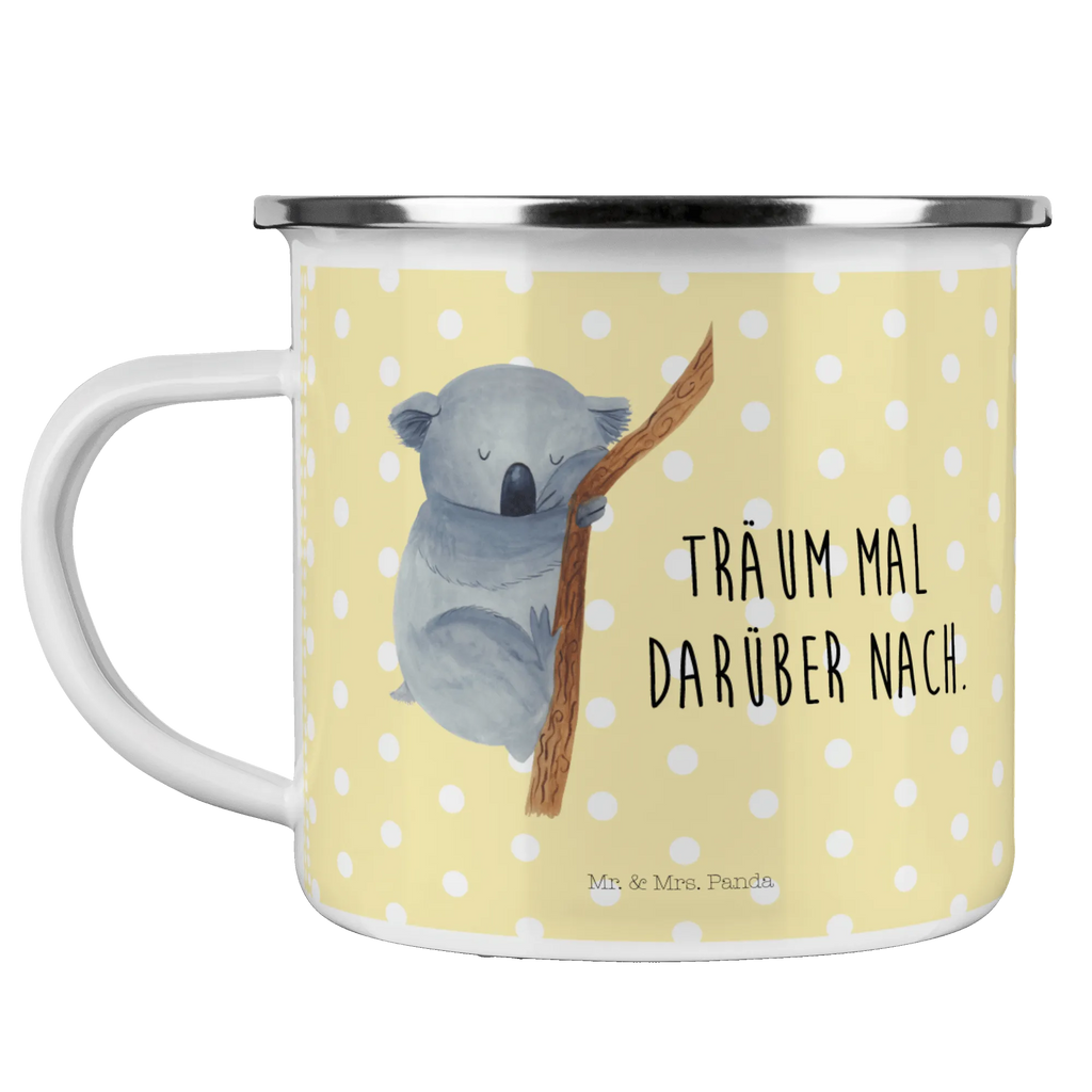 Kempingowy kubek emaliowany Koala metallbecher, blechbecher, Metalltasse, Teetasse, Emailletasse, wandertasse, Kaffeetasse, Campingtasse, Kaffeebecher, Trinkbecher, wanderbecher, Blechtasse, becher emaille, emaillebecher, Tasse, Becher, Reisebecher, Campingbecher, Pott, Emaille Becher, Emaille Tasse, Tasse Emaille, Teebecher, reisetasse, Tiere, Tiermotive, Gute Laune, Lustige Sprüche, Traum, Schlafzimmer, Koalabär, Traumland, Träumen, Koala, Bär, schlafen