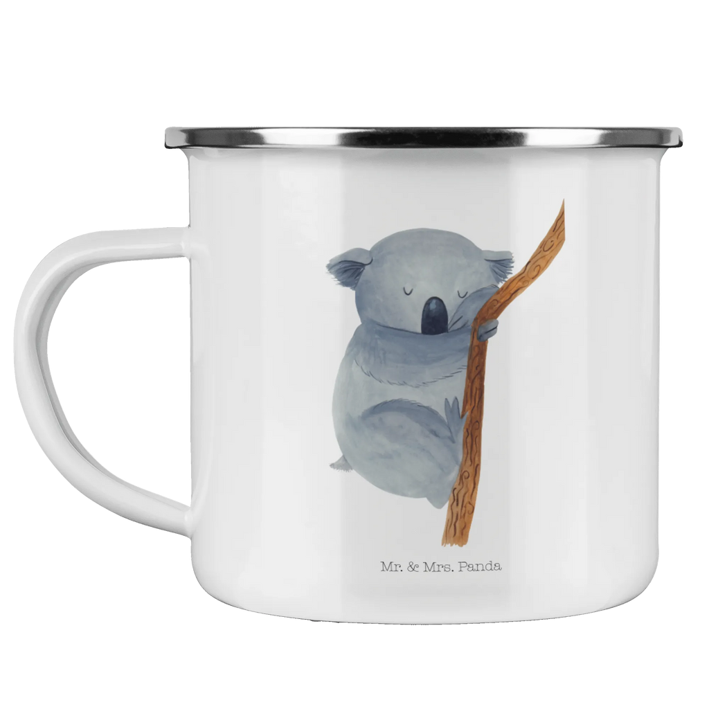 Kempingowy kubek emaliowany Koala metallbecher, blechbecher, Metalltasse, Teetasse, Emailletasse, wandertasse, Kaffeetasse, Campingtasse, Kaffeebecher, Trinkbecher, wanderbecher, Blechtasse, becher emaille, emaillebecher, Tasse, Becher, Reisebecher, Campingbecher, Pott, Emaille Becher, Emaille Tasse, Tasse Emaille, Teebecher, reisetasse, Tiere, Tiermotive, Gute Laune, Lustige Sprüche, Traum, Schlafzimmer, Koalabär, Traumland, Träumen, Koala, Bär, schlafen