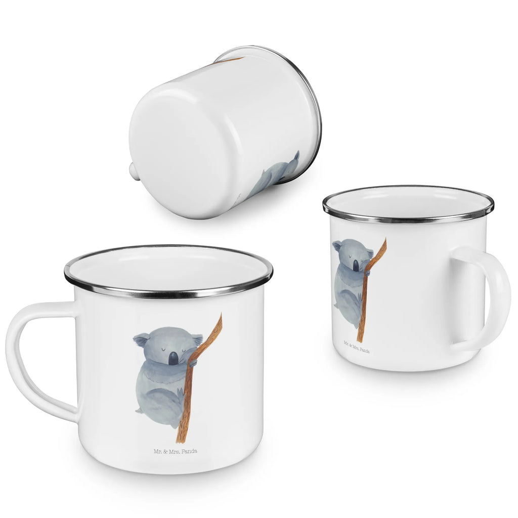 Kempingowy kubek emaliowany Koala metallbecher, blechbecher, Metalltasse, Teetasse, Emailletasse, wandertasse, Kaffeetasse, Campingtasse, Kaffeebecher, Trinkbecher, wanderbecher, Blechtasse, becher emaille, emaillebecher, Tasse, Becher, Reisebecher, Campingbecher, Pott, Emaille Becher, Emaille Tasse, Tasse Emaille, Teebecher, reisetasse, Tiere, Tiermotive, Gute Laune, Lustige Sprüche, Traum, Schlafzimmer, Koalabär, Traumland, Träumen, Koala, Bär, schlafen