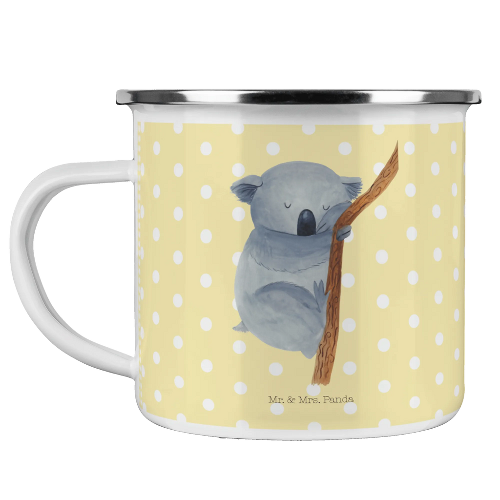 Kempingowy kubek emaliowany Koala metallbecher, blechbecher, Metalltasse, Teetasse, Emailletasse, wandertasse, Kaffeetasse, Campingtasse, Kaffeebecher, Trinkbecher, wanderbecher, Blechtasse, becher emaille, emaillebecher, Tasse, Becher, Reisebecher, Campingbecher, Pott, Emaille Becher, Emaille Tasse, Tasse Emaille, Teebecher, reisetasse, Tiere, Tiermotive, Gute Laune, Lustige Sprüche, Traum, Schlafzimmer, Koalabär, Traumland, Träumen, Koala, Bär, schlafen