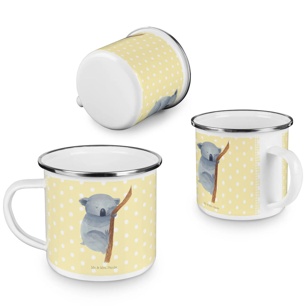 Kempingowy kubek emaliowany Koala metallbecher, blechbecher, Metalltasse, Teetasse, Emailletasse, wandertasse, Kaffeetasse, Campingtasse, Kaffeebecher, Trinkbecher, wanderbecher, Blechtasse, becher emaille, emaillebecher, Tasse, Becher, Reisebecher, Campingbecher, Pott, Emaille Becher, Emaille Tasse, Tasse Emaille, Teebecher, reisetasse, Tiere, Tiermotive, Gute Laune, Lustige Sprüche, Traum, Schlafzimmer, Koalabär, Traumland, Träumen, Koala, Bär, schlafen