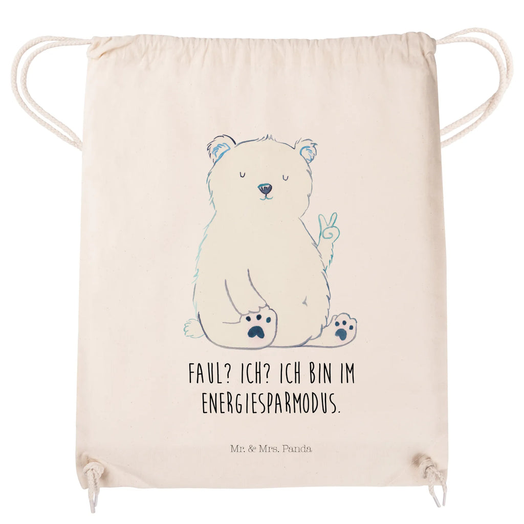 Drawstring bag Icebear Lazy hipster, sports bag, gym bag, jute bag, bag, carrier bag, bear, teddy, teddy bear, cuddly toy, work, relaxing, Polar bear, office, home office, office job, lazy, workplace, North Pole