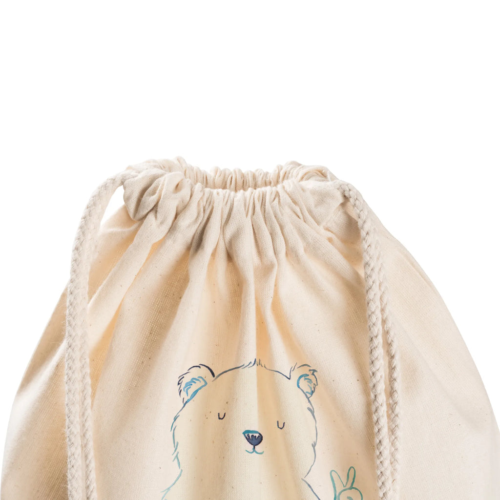 Drawstring bag Icebear Lazy hipster, sports bag, gym bag, jute bag, bag, carrier bag, bear, teddy, teddy bear, cuddly toy, work, relaxing, Polar bear, office, home office, office job, lazy, workplace, North Pole