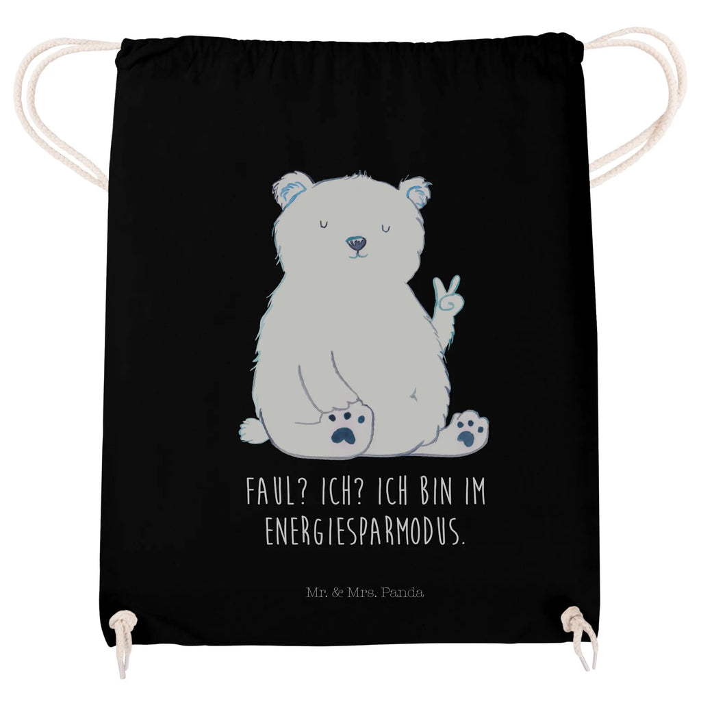 Drawstring bag Icebear Lazy hipster, sports bag, gym bag, jute bag, bag, carrier bag, bear, teddy, teddy bear, cuddly toy, work, relaxing, Polar bear, office, home office, office job, lazy, workplace, North Pole