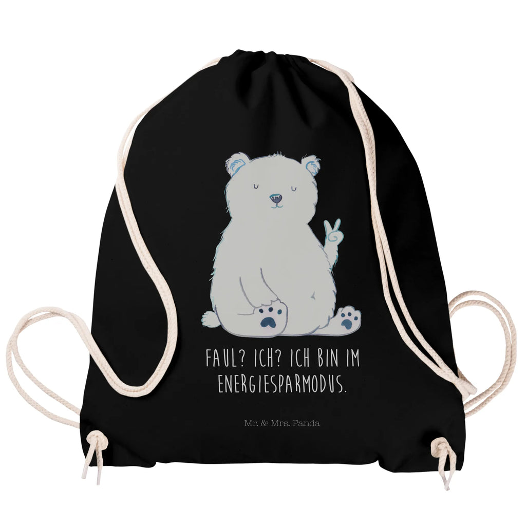Drawstring bag Icebear Lazy hipster, sports bag, gym bag, jute bag, bag, carrier bag, bear, teddy, teddy bear, cuddly toy, work, relaxing, Polar bear, office, home office, office job, lazy, workplace, North Pole