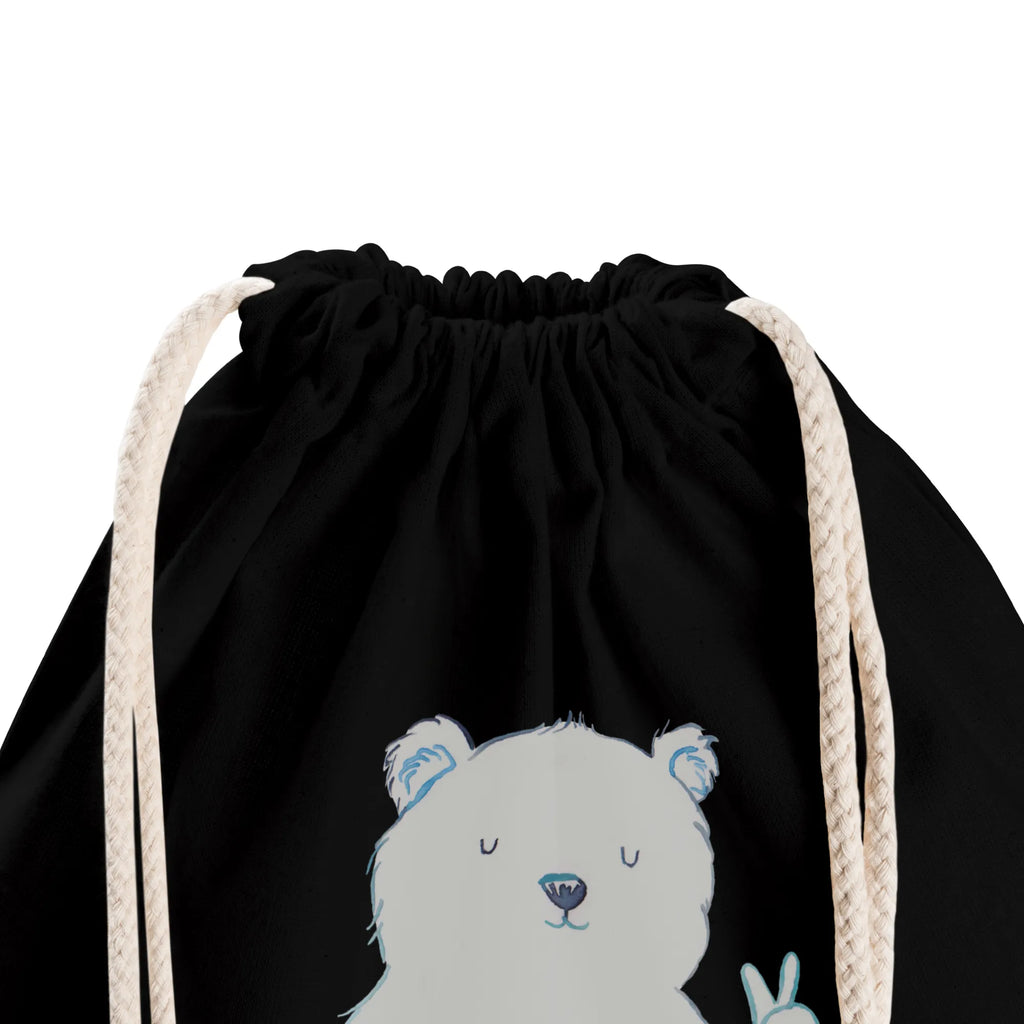 Drawstring bag Icebear Lazy hipster, sports bag, gym bag, jute bag, bag, carrier bag, bear, teddy, teddy bear, cuddly toy, work, relaxing, Polar bear, office, home office, office job, lazy, workplace, North Pole