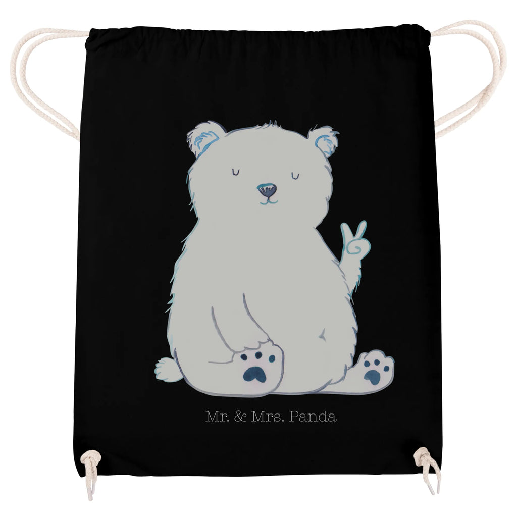 Drawstring bag Icebear Lazy hipster, sports bag, gym bag, jute bag, bag, carrier bag, bear, teddy, teddy bear, cuddly toy, work, relaxing, Polar bear, office, home office, office job, lazy, workplace, North Pole