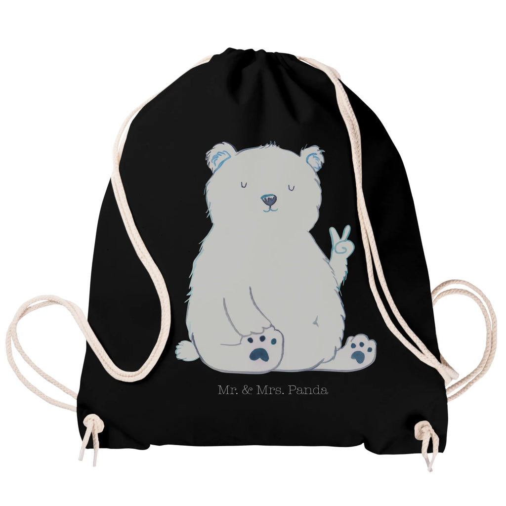 Drawstring bag Icebear Lazy hipster, sports bag, gym bag, jute bag, bag, carrier bag, bear, teddy, teddy bear, cuddly toy, work, relaxing, Polar bear, office, home office, office job, lazy, workplace, North Pole