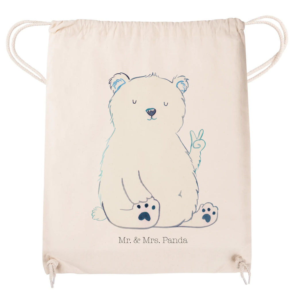 Drawstring bag Icebear Lazy hipster, sports bag, gym bag, jute bag, bag, carrier bag, bear, teddy, teddy bear, cuddly toy, work, relaxing, Polar bear, office, home office, office job, lazy, workplace, North Pole