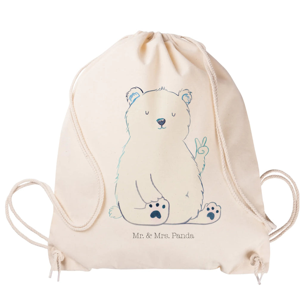 Drawstring bag Icebear Lazy hipster, sports bag, gym bag, jute bag, bag, carrier bag, bear, teddy, teddy bear, cuddly toy, work, relaxing, Polar bear, office, home office, office job, lazy, workplace, North Pole