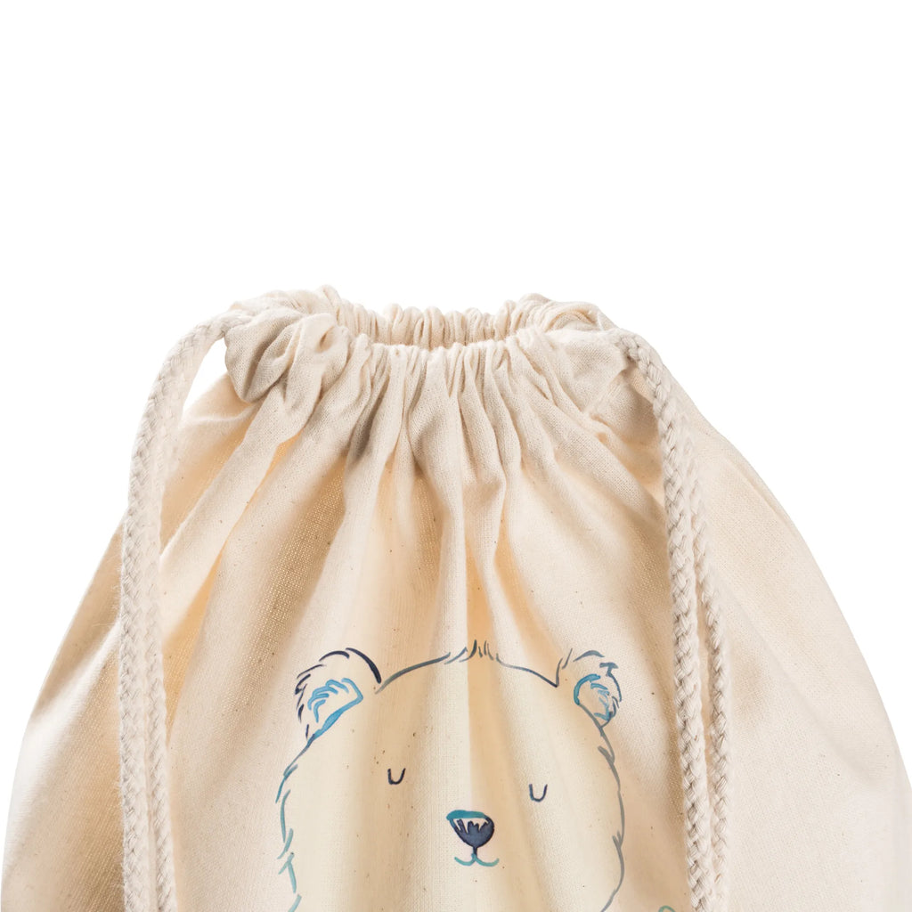 Drawstring bag Icebear Lazy hipster, sports bag, gym bag, jute bag, bag, carrier bag, bear, teddy, teddy bear, cuddly toy, work, relaxing, Polar bear, office, home office, office job, lazy, workplace, North Pole