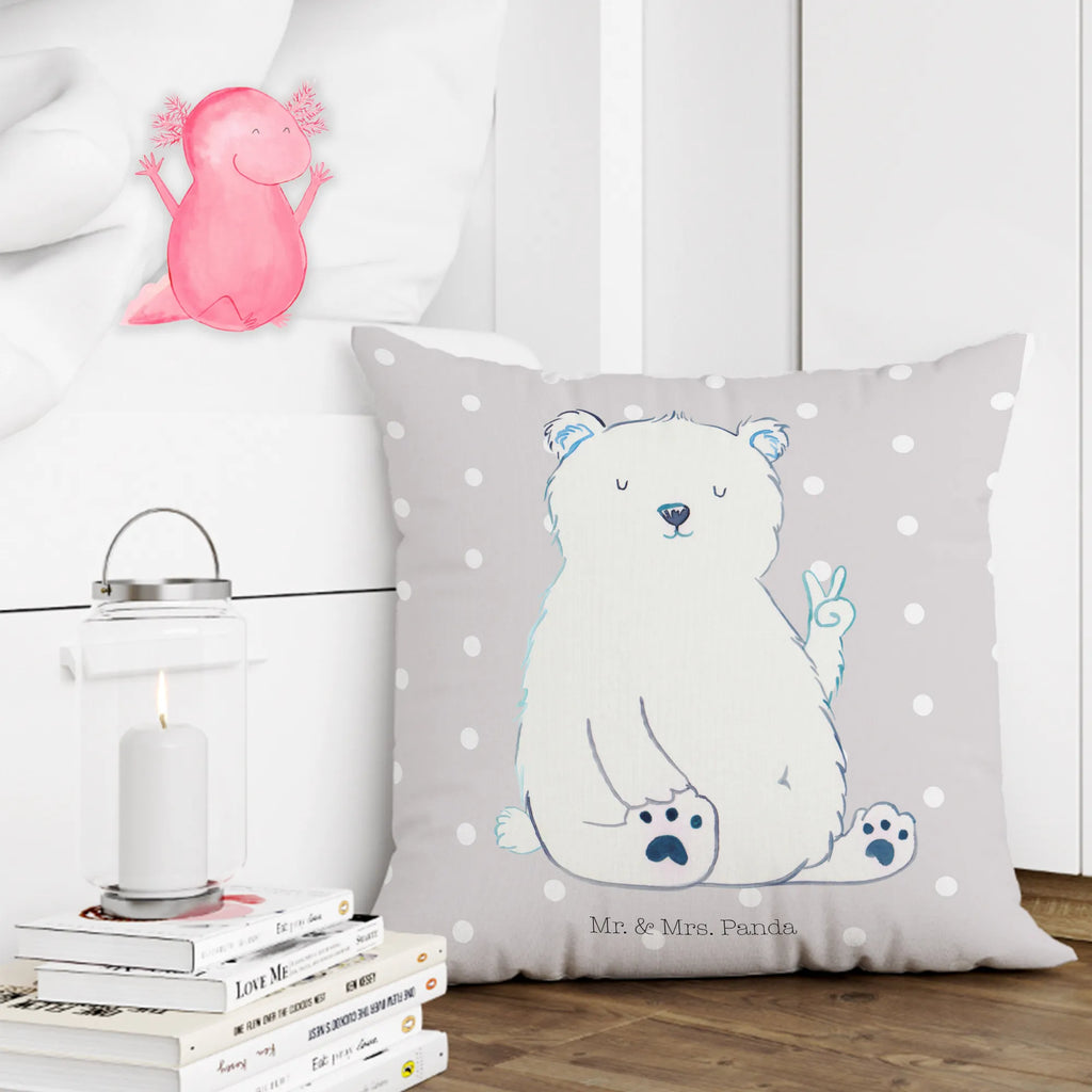 Cushion Icebear Lazy bedroom, couch, Pillow, cushion, 40 x 40, settee, bed, 40x40, pad, pillow case, soft, fluffy, pillows, sofa, bear, teddy, teddy bear, cuddly toy, office job, relaxing, work, Polar bear, workplace, office, lazy, North Pole, home office