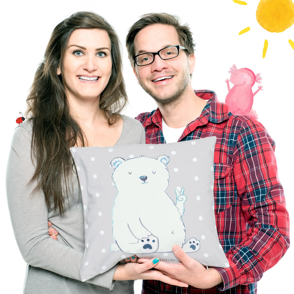 Cushion Icebear Lazy bedroom, couch, Pillow, cushion, 40 x 40, settee, bed, 40x40, pad, pillow case, soft, fluffy, pillows, sofa, bear, teddy, teddy bear, cuddly toy, office job, relaxing, work, Polar bear, workplace, office, lazy, North Pole, home office