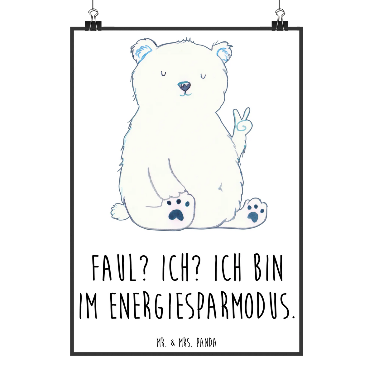 Plakat Niedźwiedź polarny leniwy