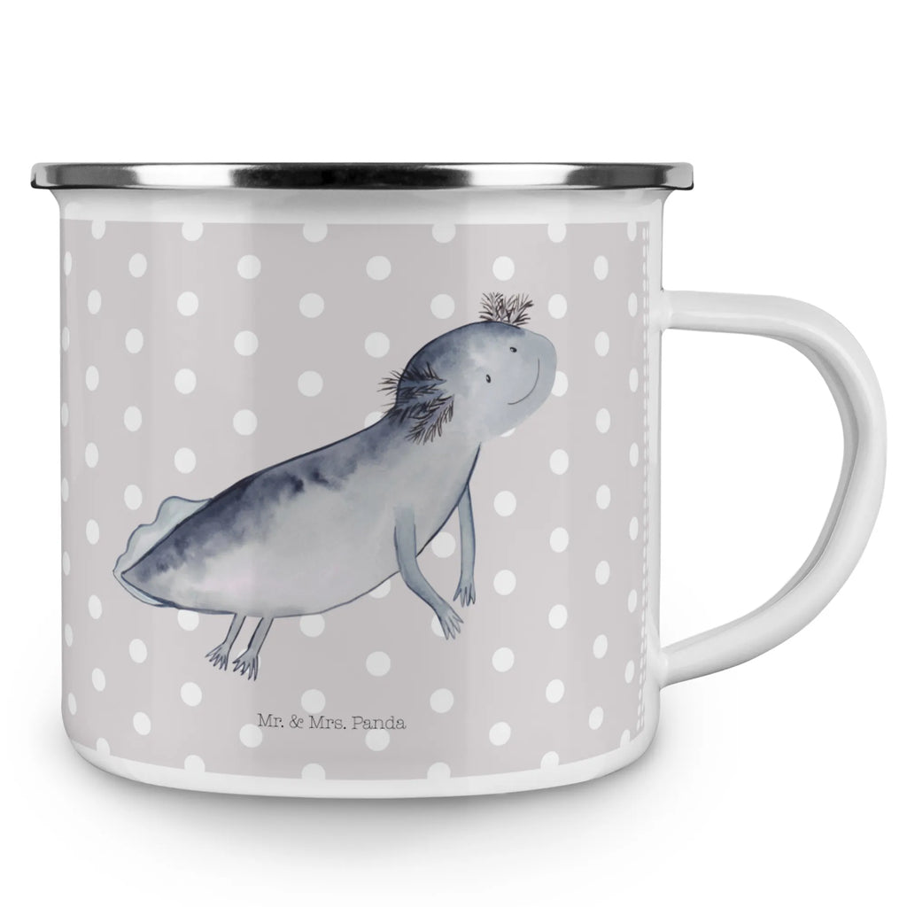 Enamel camping mug axolotl To swim enamel camping cup, steel mug for camping, enamel drinking mug, tin coffee cup, bushcraft mug, adventure mug, camping mug, lightweight camping mug, outdoor cup, enamel mug, stainless steel drinking cup, metal cup, campfire mug, backpacking mug, travel mug, camping metal cup, camper mug, metal camping mug, hiking mug, camp coffee mug, Axolotl, Axelotl, marine animals, Mexican walking fish, salamander, axolot, solutions, tail, problem, amphibians, problems, motivation