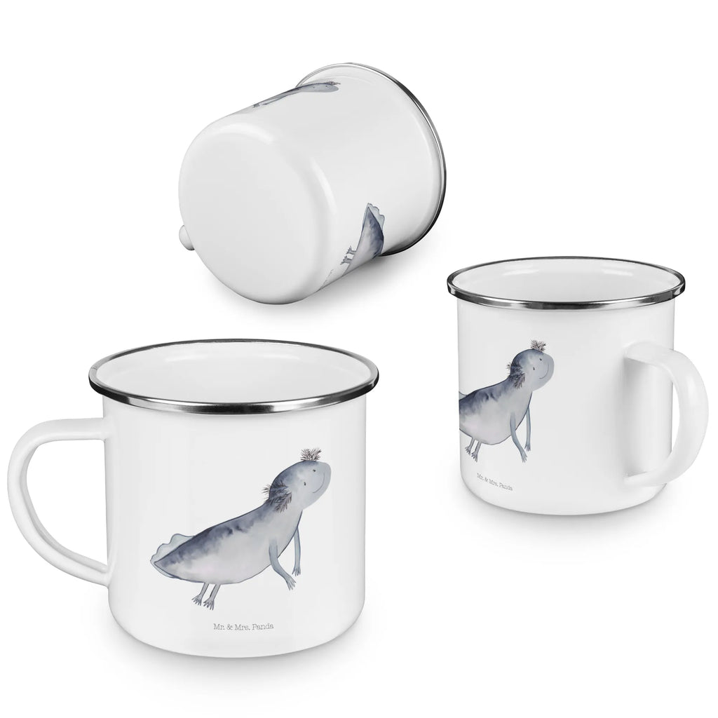 Enamel camping mug axolotl To swim enamel camping cup, steel mug for camping, enamel drinking mug, tin coffee cup, bushcraft mug, adventure mug, camping mug, lightweight camping mug, outdoor cup, enamel mug, stainless steel drinking cup, metal cup, campfire mug, backpacking mug, travel mug, camping metal cup, camper mug, metal camping mug, hiking mug, camp coffee mug, Axolotl, Axelotl, marine animals, Mexican walking fish, salamander, axolot, solutions, tail, problem, amphibians, problems, motivation