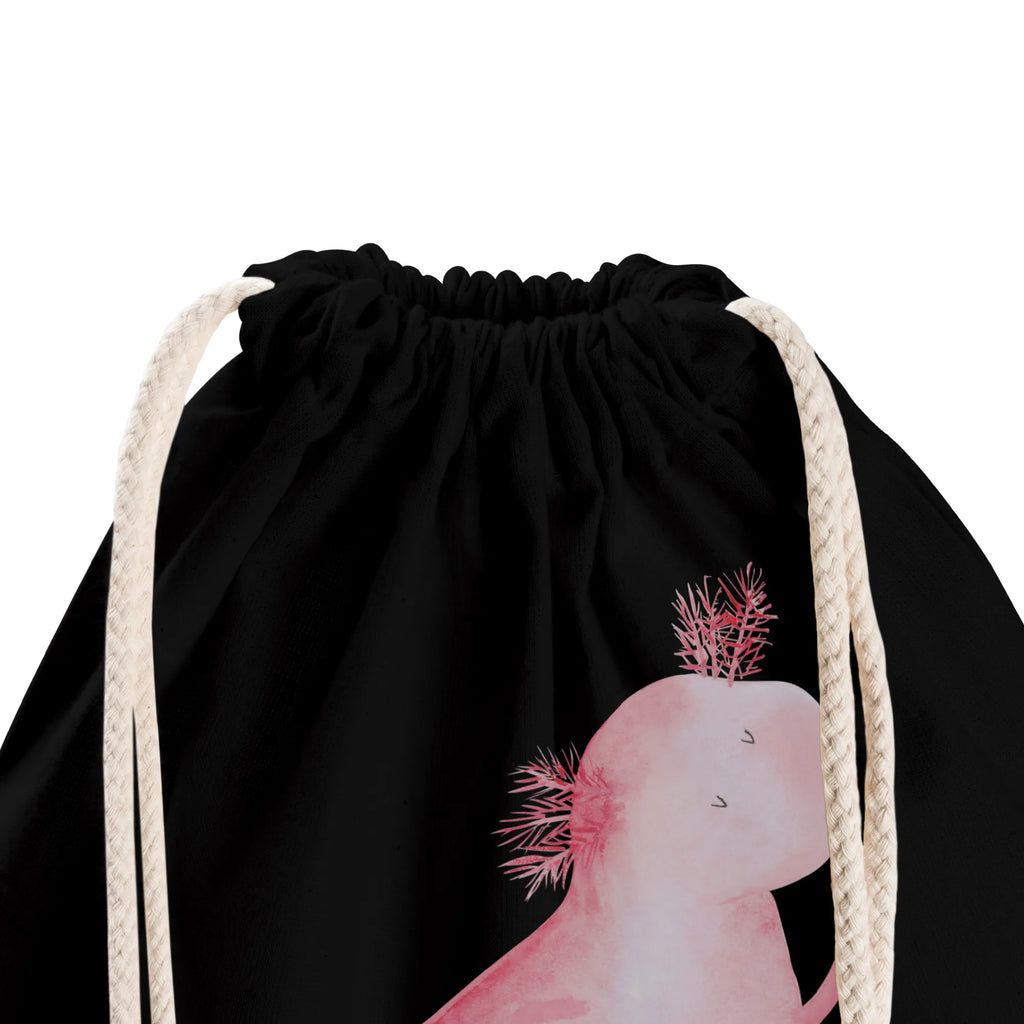 Drawstring bag axolotl Dance jute bag, gym bag, sports bag, bag, hipster, carrier bag, Axolotl, Axelotl, marine animals, Mexican walking fish, salamander, stars, roof damage, crazy, axolot, amphibians, girlfriend, tailfish, best friend