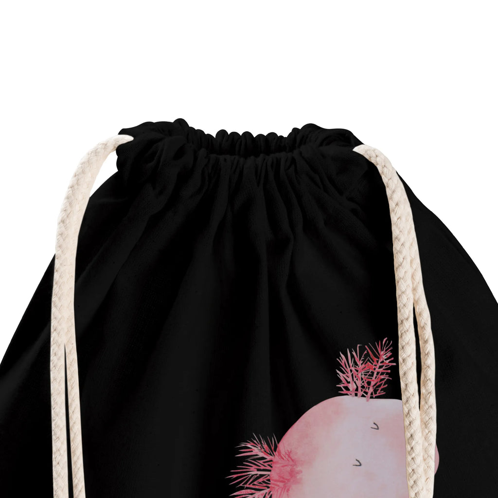 Drawstring bag axolotl Dance jute bag, gym bag, sports bag, bag, hipster, carrier bag, Axolotl, Axelotl, marine animals, Mexican walking fish, salamander, stars, roof damage, crazy, axolot, amphibians, girlfriend, tailfish, best friend