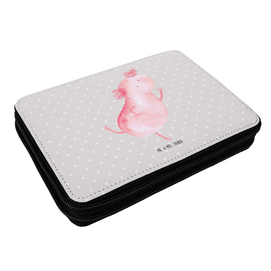 Leather folder axolotl Dance child, pupil, primary school, pencil case, pencil bag, school, gift, pen roll, enrolment, motif, Axolotl, Axelotl, marine animals, Mexican walking fish, salamander, amphibians, axolot, roof damage, best friend, stars, tailfish, crazy, girlfriend