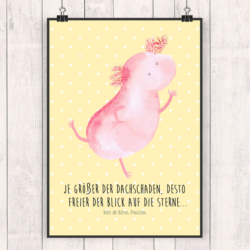Poster Axolotl Tanzen Bild, Poster, kunstdruck poster, Wanddekoration, Deko Bild, drucke, Wandbild, kunst für die wand, Kunstdruck, wanddruck, kunstposter, Wandschmuck, Posterdruck, wanddeko, Plakat, grafikposter, Mr. & Mrs. Panda Poster, Wandposter, Wanddeko Bild, Designposter, wandkunst, Bild für Wand, Molch, Axolotl, Schwanzlurch, Axolot, Freundin, Lurch, Sterne, Dachschaden, Lurche, Verrückt, Beste Freundin