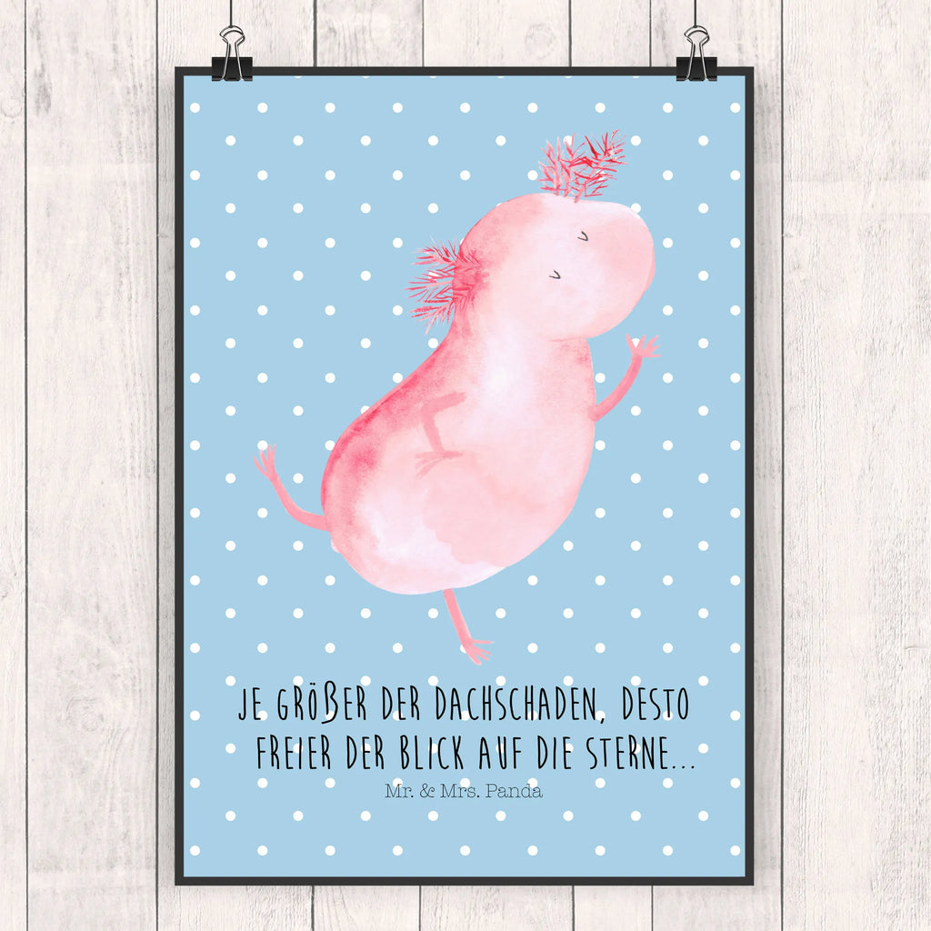 Poster Axolotl Tanzen Bild, Poster, kunstdruck poster, Wanddekoration, Deko Bild, drucke, Wandbild, kunst für die wand, Kunstdruck, wanddruck, kunstposter, Wandschmuck, Posterdruck, wanddeko, Plakat, grafikposter, Mr. & Mrs. Panda Poster, Wandposter, Wanddeko Bild, Designposter, wandkunst, Bild für Wand, Molch, Axolotl, Schwanzlurch, Axolot, Freundin, Lurch, Sterne, Dachschaden, Lurche, Verrückt, Beste Freundin