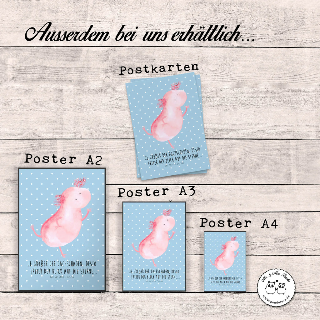 Poster Axolotl Tanzen Bild, Poster, kunstdruck poster, Wanddekoration, Deko Bild, drucke, Wandbild, kunst für die wand, Kunstdruck, wanddruck, kunstposter, Wandschmuck, Posterdruck, wanddeko, Plakat, grafikposter, Mr. & Mrs. Panda Poster, Wandposter, Wanddeko Bild, Designposter, wandkunst, Bild für Wand, Molch, Axolotl, Schwanzlurch, Axolot, Freundin, Lurch, Sterne, Dachschaden, Lurche, Verrückt, Beste Freundin