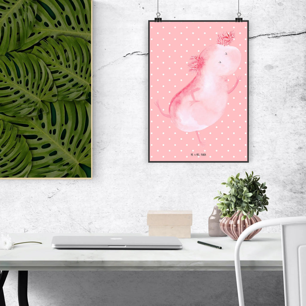 Poster Axolotl Tanzen Bild, Poster, kunstdruck poster, Wanddekoration, Deko Bild, drucke, Wandbild, kunst für die wand, Kunstdruck, wanddruck, kunstposter, Wandschmuck, Posterdruck, wanddeko, Plakat, grafikposter, Mr. & Mrs. Panda Poster, Wandposter, Wanddeko Bild, Designposter, wandkunst, Bild für Wand, Molch, Axolotl, Schwanzlurch, Axolot, Freundin, Lurch, Sterne, Dachschaden, Lurche, Verrückt, Beste Freundin