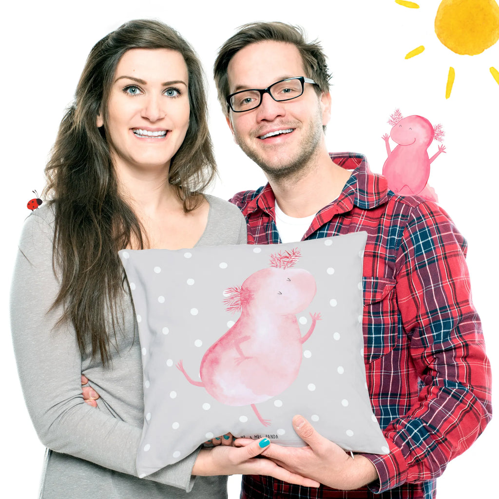 40x40 poduszka aksolotl tańczyć Axolotl, Molch