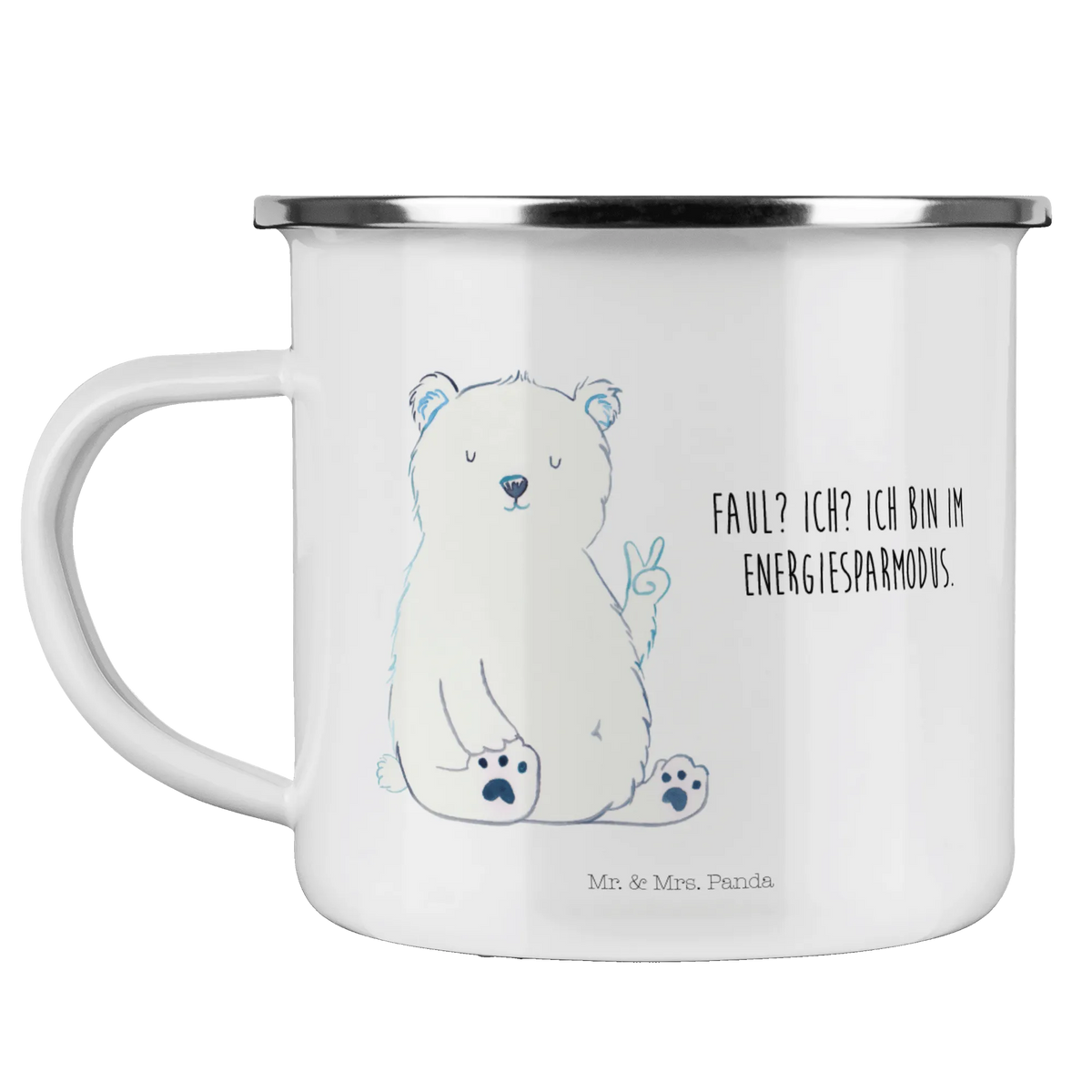 Enamel camping mug Icebear Lazy metallbecher, Outdoor Becher, Teebecher, becher emaille, Reisebecher, reisetasse, blechbecher, outdoortasse, Haferl, Blechtasse, Campingtasse, Tasse Emaille, Emaille Becher, Campingbecher, Kaffeepott, Motivtasse, Emailletasse, Pott, wandertasse, Outdoor Tasse, wanderbecher, emaillebecher, Emaille Tasse, Teetasse, Bär, Teddy, Teddybär, Homeoffice, Bürojob, Entspannen, Faul, Relaxen, Eisbär, Arbeit, Arbeitsplatz, Nordpol, Büro