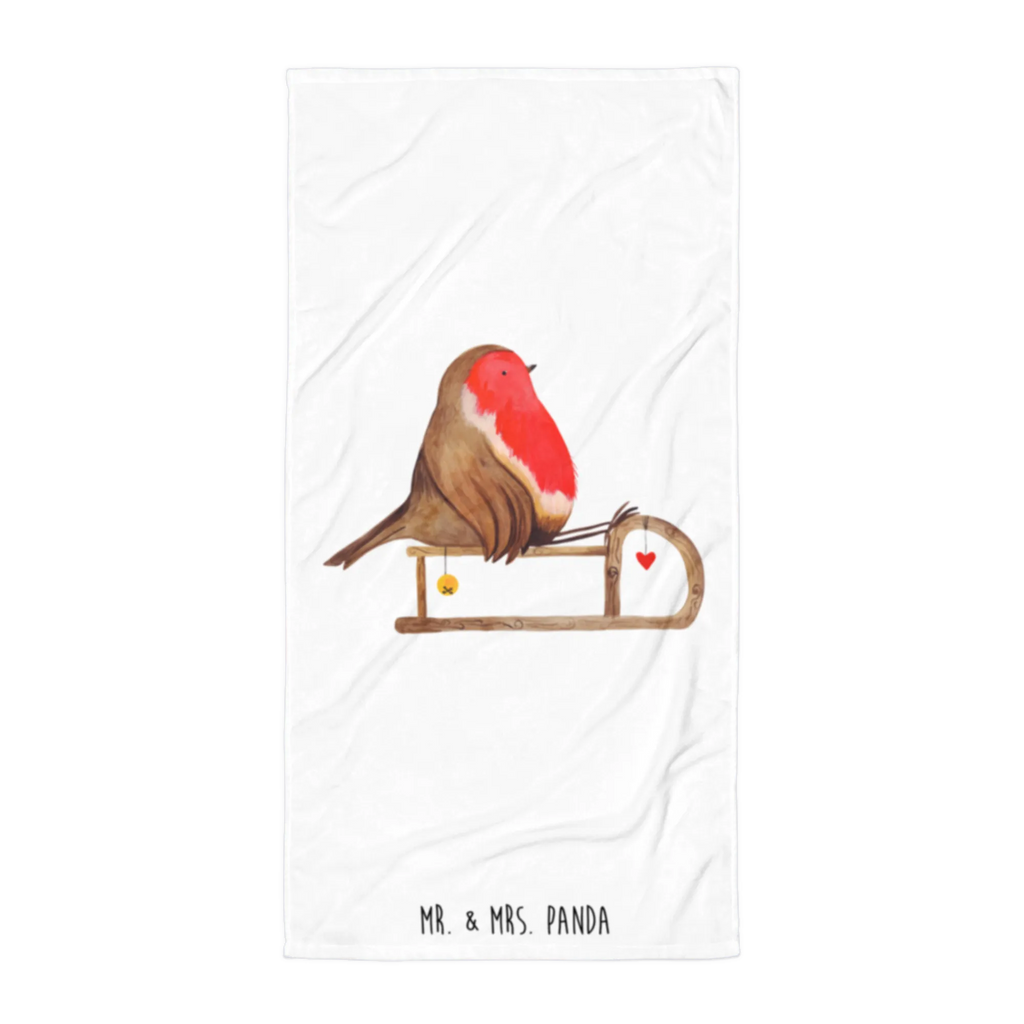 XL bath towel robin Sleds extra large swim towel, large beach towel, oversized towel, spa towel, luxury bath sheet, XL bath towel, Winter, Christmas, Christmas time, snow, bird, sleigh