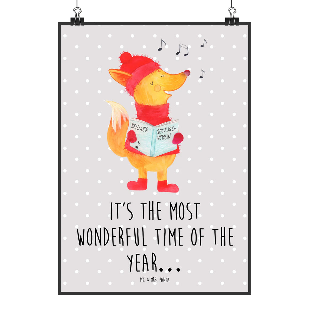 Plakat lis Śpiewak kunstdruck poster, drucke, Wandbild, kunst für die wand, kunstposter, Poster, grafikposter, Kunstdruck, Posterdruck, Mr. & Mrs. Panda Poster, Plakat, wandkunst, Bild, Bild für Wand, Wanddeko Bild, Wandposter, Designposter, wanddeko, Wanddekoration, Wandschmuck, wanddruck, Deko Bild, Wintermotiv, Heiligabend, Advent, Nikolaus, Weihnachtsdeko, Winter, Weihnachten, Sänger, Singen, Füchse, Fuchs, Geschenk Sänger, Weihnachtslieder