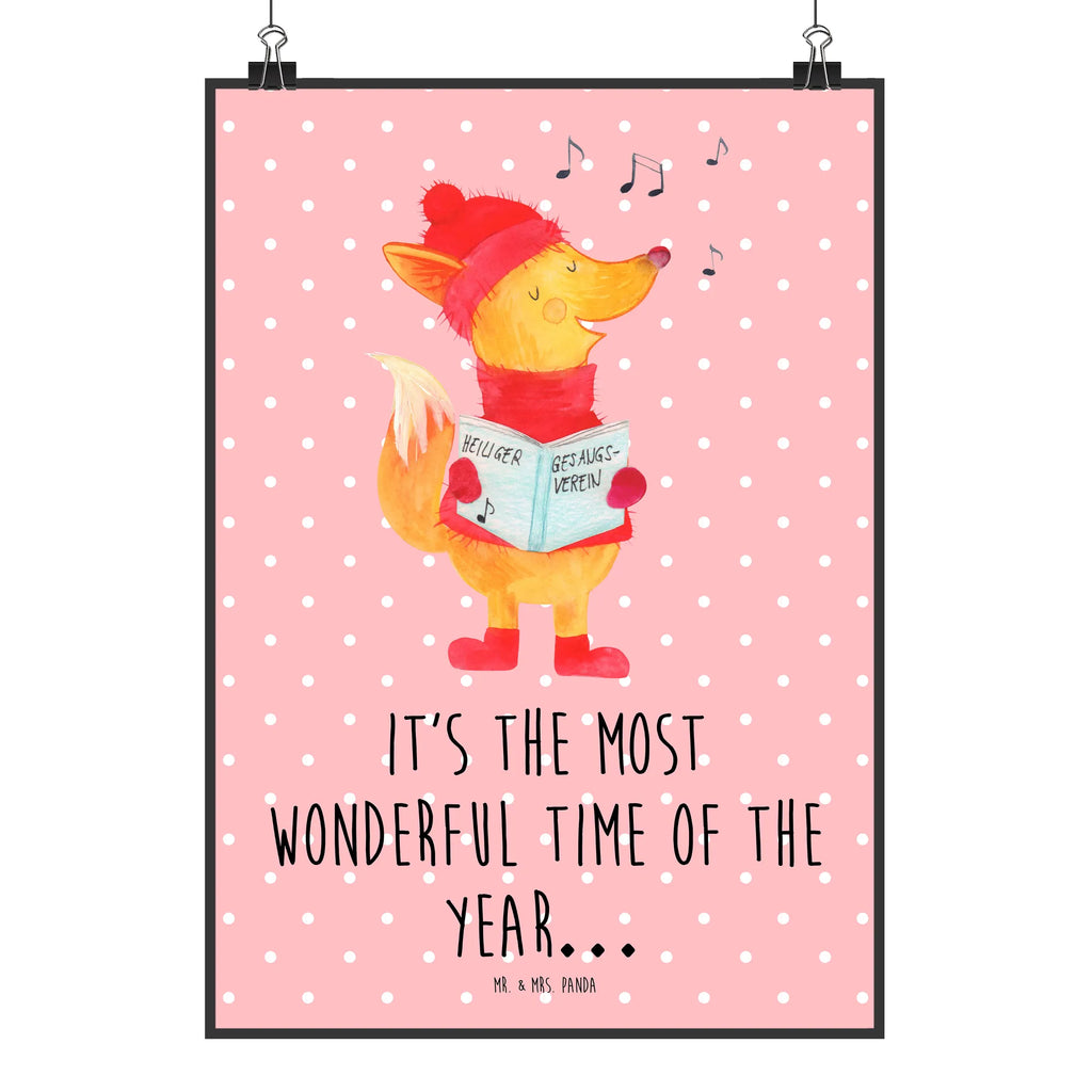 Plakat lis Śpiewak kunstdruck poster, drucke, Wandbild, kunst für die wand, kunstposter, Poster, grafikposter, Kunstdruck, Posterdruck, Mr. & Mrs. Panda Poster, Plakat, wandkunst, Bild, Bild für Wand, Wanddeko Bild, Wandposter, Designposter, wanddeko, Wanddekoration, Wandschmuck, wanddruck, Deko Bild, Wintermotiv, Heiligabend, Advent, Nikolaus, Weihnachtsdeko, Winter, Weihnachten, Sänger, Singen, Füchse, Fuchs, Geschenk Sänger, Weihnachtslieder
