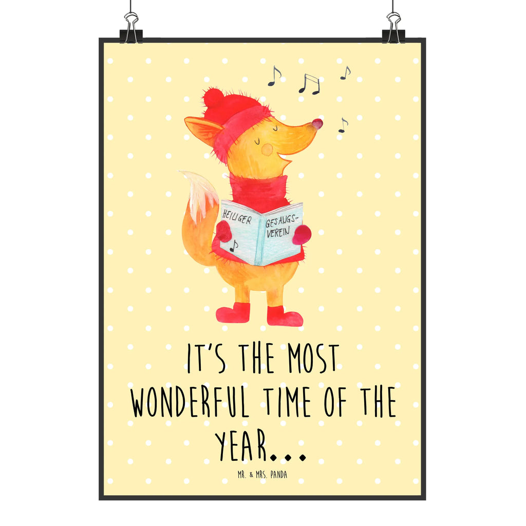 Plakat lis Śpiewak kunstdruck poster, drucke, Wandbild, kunst für die wand, kunstposter, Poster, grafikposter, Kunstdruck, Posterdruck, Mr. & Mrs. Panda Poster, Plakat, wandkunst, Bild, Bild für Wand, Wanddeko Bild, Wandposter, Designposter, wanddeko, Wanddekoration, Wandschmuck, wanddruck, Deko Bild, Wintermotiv, Heiligabend, Advent, Nikolaus, Weihnachtsdeko, Winter, Weihnachten, Sänger, Singen, Füchse, Fuchs, Geschenk Sänger, Weihnachtslieder