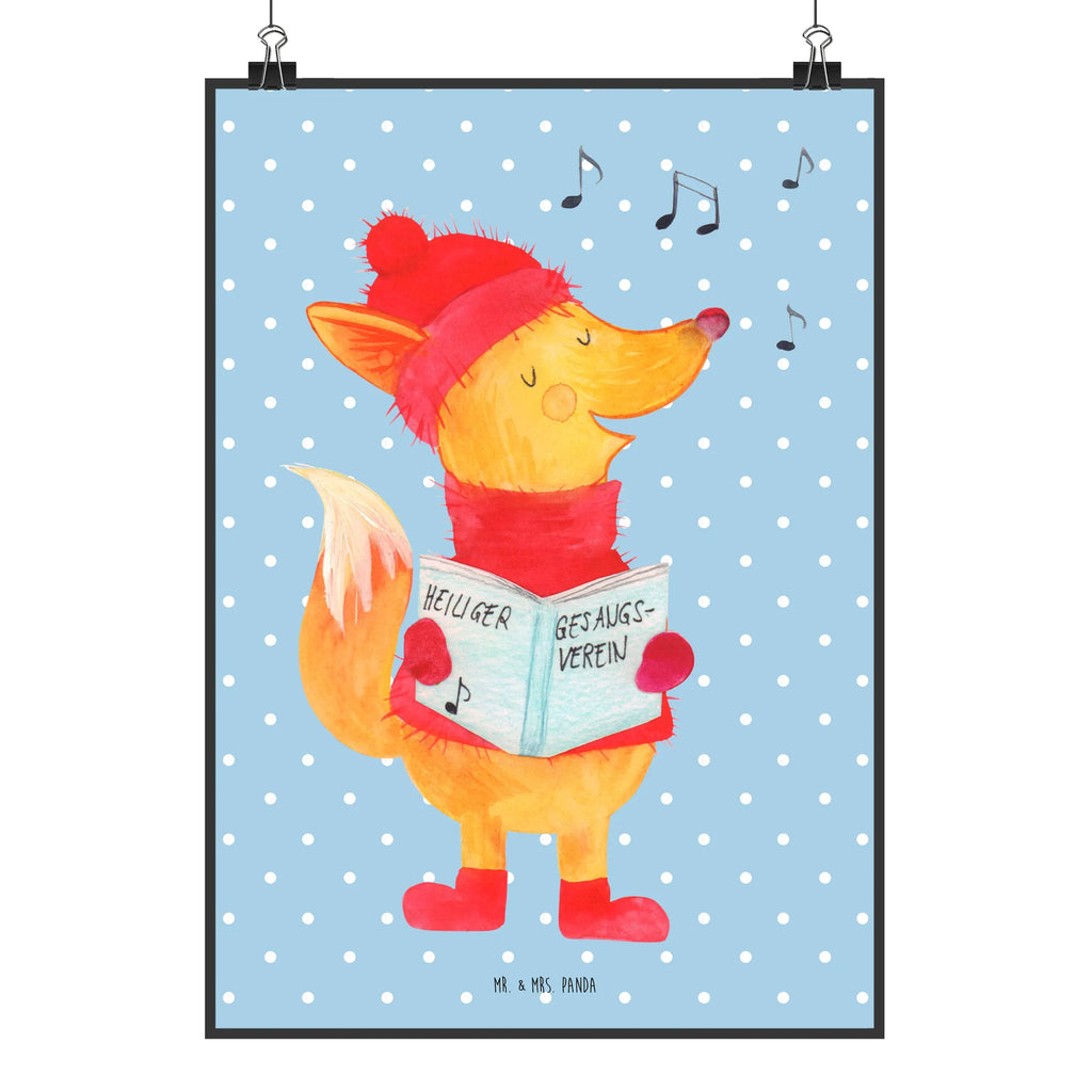 Plakat lis Śpiewak kunstdruck poster, drucke, Wandbild, kunst für die wand, kunstposter, Poster, grafikposter, Kunstdruck, Posterdruck, Mr. & Mrs. Panda Poster, Plakat, wandkunst, Bild, Bild für Wand, Wanddeko Bild, Wandposter, Designposter, wanddeko, Wanddekoration, Wandschmuck, wanddruck, Deko Bild, Wintermotiv, Heiligabend, Advent, Nikolaus, Weihnachtsdeko, Winter, Weihnachten, Sänger, Singen, Füchse, Fuchs, Geschenk Sänger, Weihnachtslieder