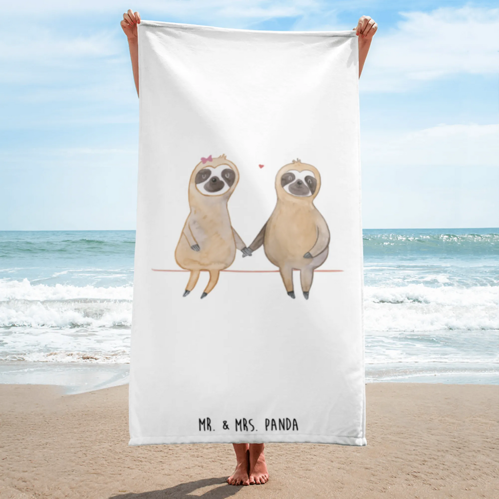 XL bath towel sloth pair spa towel, oversized towel, large beach towel, extra large swim towel, luxury bath sheet, XL bath towel, Sloth, sloth, trend animal, lazy, engaged, relax, in love, together, lovers, favourite animal, sloth love, love, sloth couple