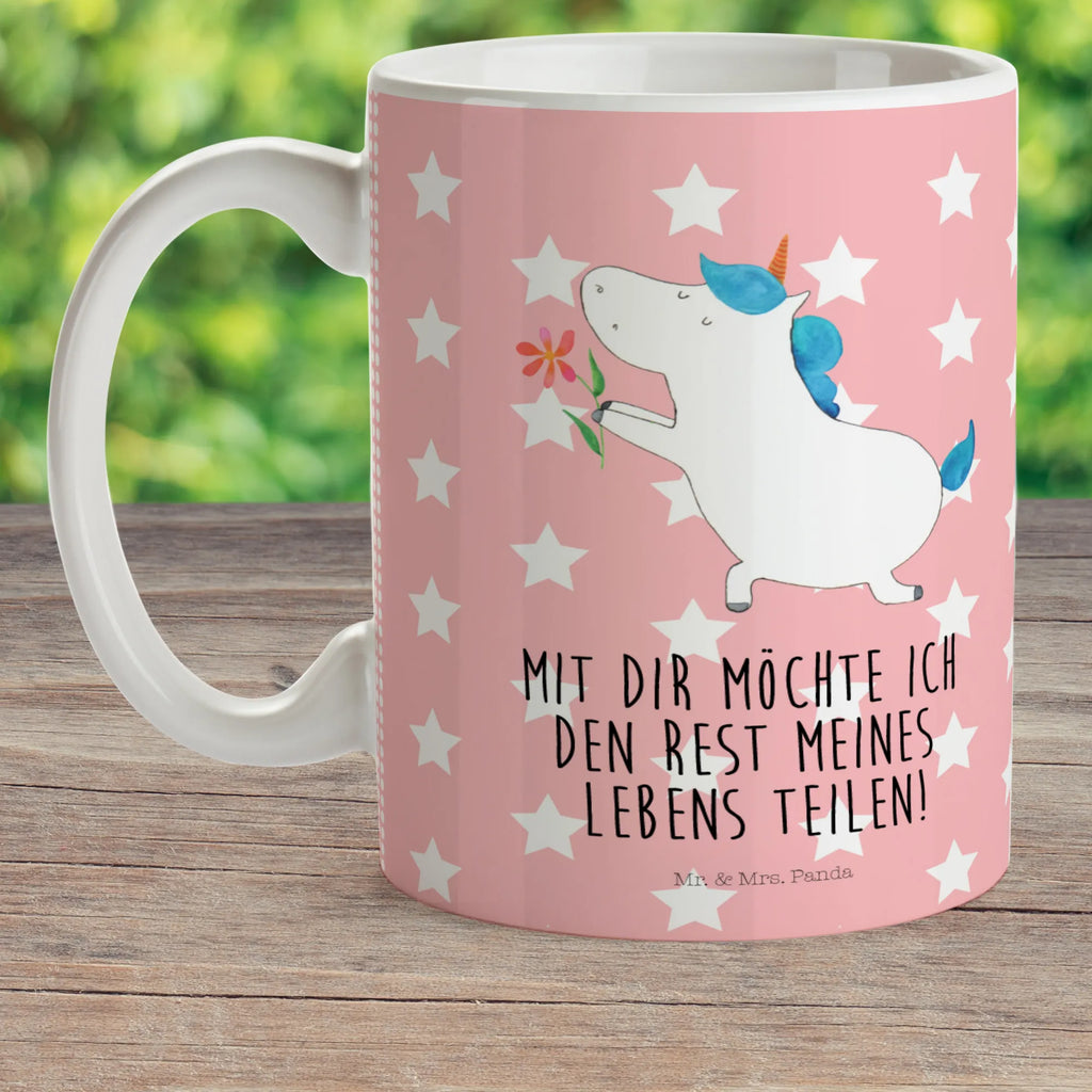 Child's mug unicorn flower drinking cup, camping mug, mug, kindergarten, plastic cup, coffee cup, unicorn, unicorns, couple, marriage application, flower, request, love, engagement, proof of love, partner