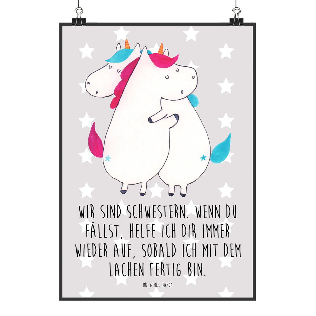 Poster unicorns Embrace wanddruck, Bild, Deko Bild, wandkunst, Wandschmuck, grafikposter, kunstdruck poster, Wanddeko Bild, Bild für Wand, Wandposter, Mr. & Mrs. Panda Poster, Plakat, Posterdruck, Designposter, Wanddekoration, kunstposter, Poster, drucke, Wandbild, wanddeko, Kunstdruck, kunst für die wand, Einhorn Deko, Einhörner, Einhorn, Unicorn, Liebe, BFF, Sister, Familie, Geschwister, Schwestern, Schwester, Freundinnen, Freundin