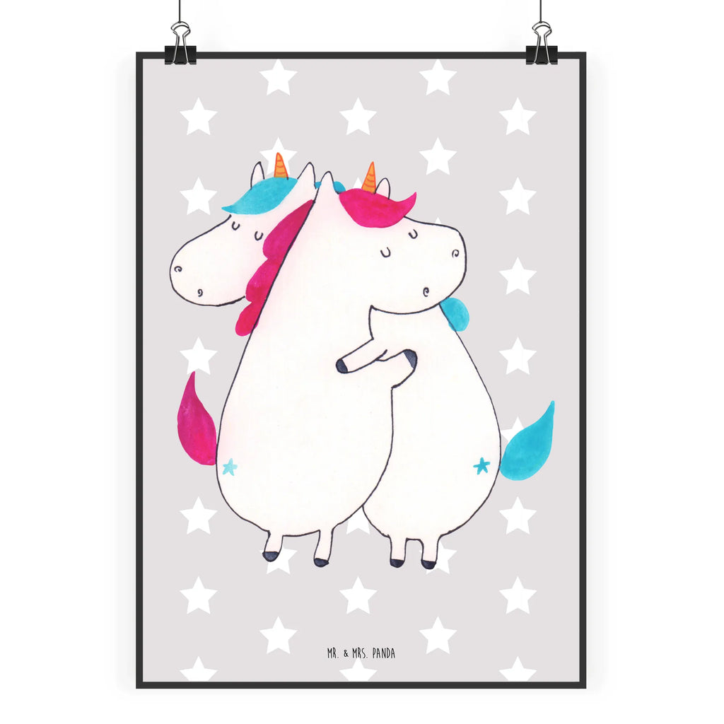 Poster unicorns Embrace wanddruck, Bild, Deko Bild, wandkunst, Wandschmuck, grafikposter, kunstdruck poster, Wanddeko Bild, Bild für Wand, Wandposter, Mr. & Mrs. Panda Poster, Plakat, Posterdruck, Designposter, Wanddekoration, kunstposter, Poster, drucke, Wandbild, wanddeko, Kunstdruck, kunst für die wand, Einhorn Deko, Einhörner, Einhorn, Unicorn, Liebe, BFF, Sister, Familie, Geschwister, Schwestern, Schwester, Freundinnen, Freundin