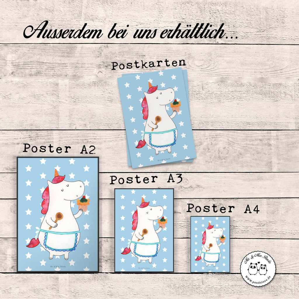 Plakat Jednorożec Kuchnia wanddeko, Kunstdruck, Posterdruck, wanddruck, grafikposter, kunstposter, Bild, Deko Bild, Plakat, Wandbild, Bild für Wand, wandkunst, drucke, Poster, Wanddekoration, kunstdruck poster, Wandposter, Designposter, Wanddeko Bild, Mr. & Mrs. Panda Poster, kunst für die wand, Wandschmuck, Einhorn Deko, Einhörner, Einhorn, Unicorn, Muffin, Träumer, Motivation, Torte, Koch, Kuchen, Träumen, Hobbykoch, Bäckerin, Backen